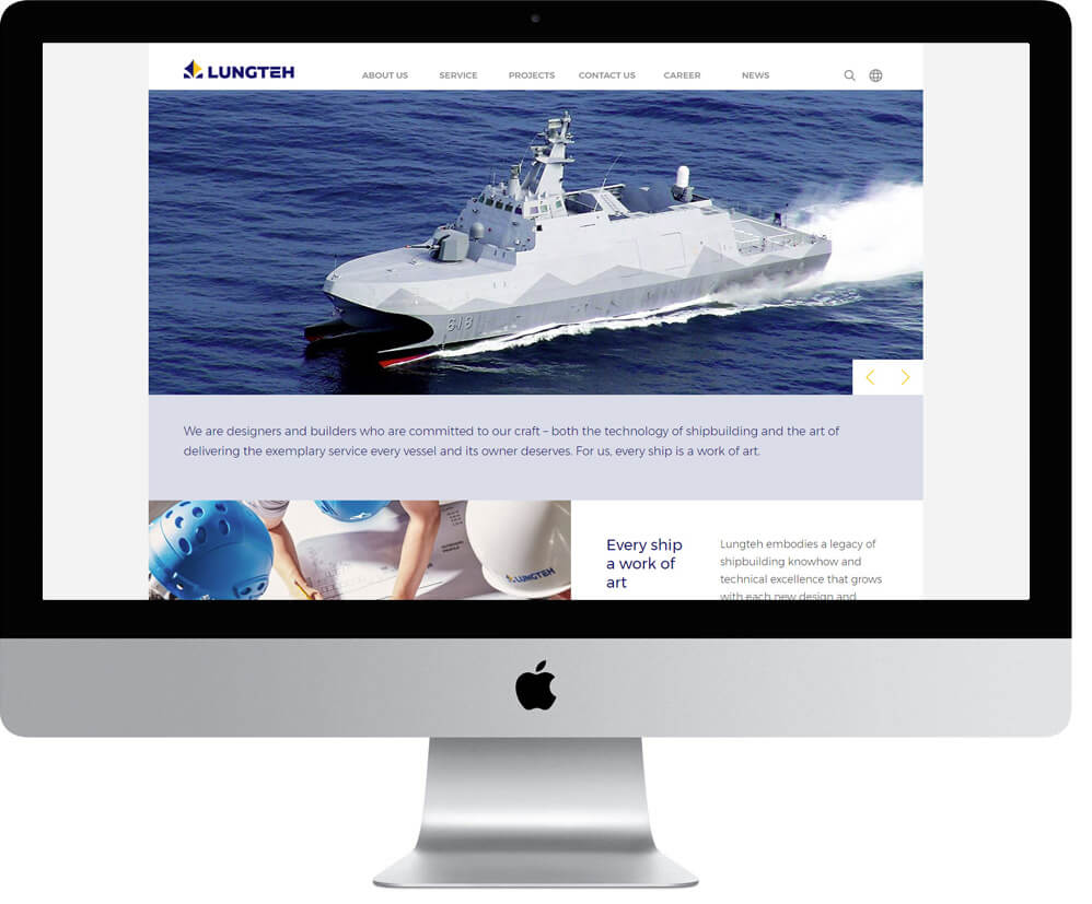 網頁設計精選作品/lungteh/形象網站/電腦版畫面示意