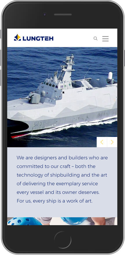 網頁設計精選作品/lungteh/形象網站/手機版畫面示意