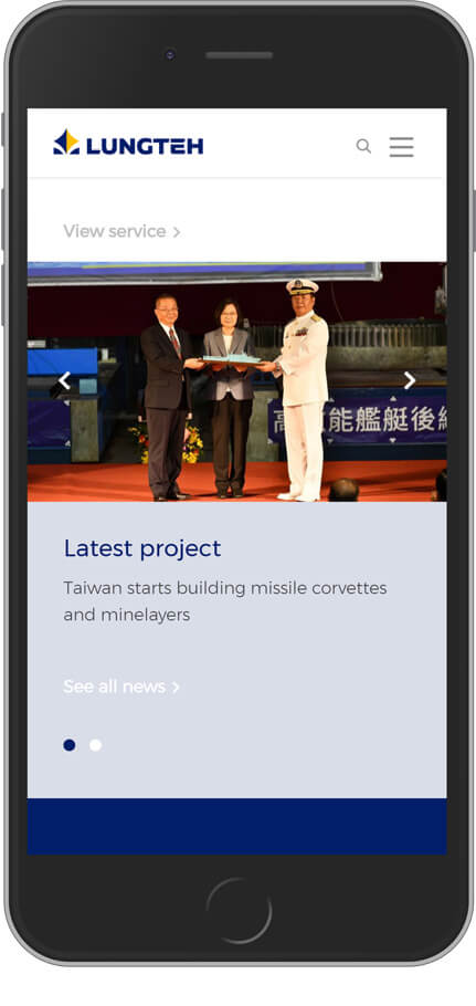 網頁設計精選作品/lungteh/形象網站/手機版畫面示意